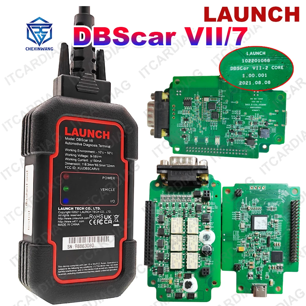 Launch X431 DBScar VII Bluetooth Connector Code Scanner DBScar 7 Support Doip DIOP CAN FD Protocol Work with Launch X431 V Tool