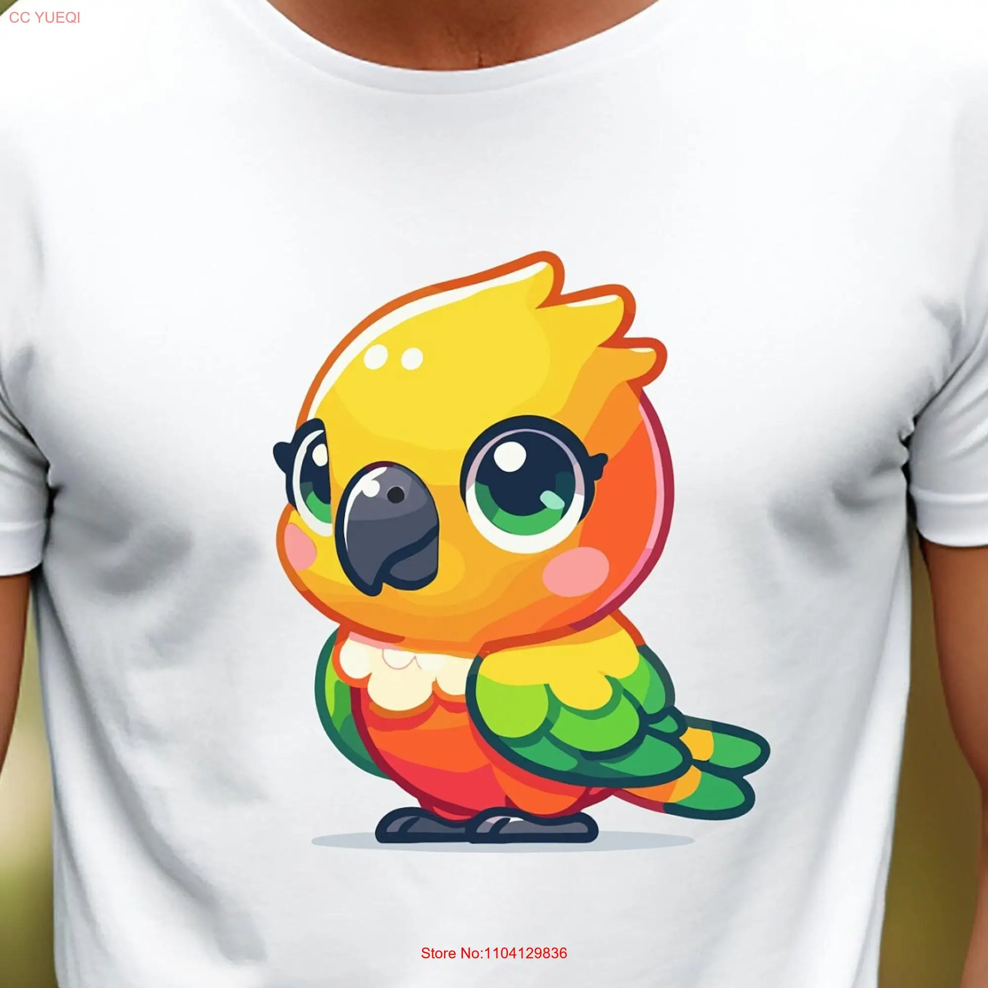 Sun Conure Parrot Men's T Shirt long or short sleeves