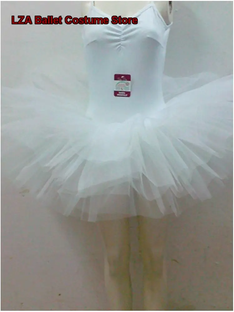 Women's Adult Spaghetti Strap Tutu Dress Little Swan Performance Costume Dance Dress Cotton