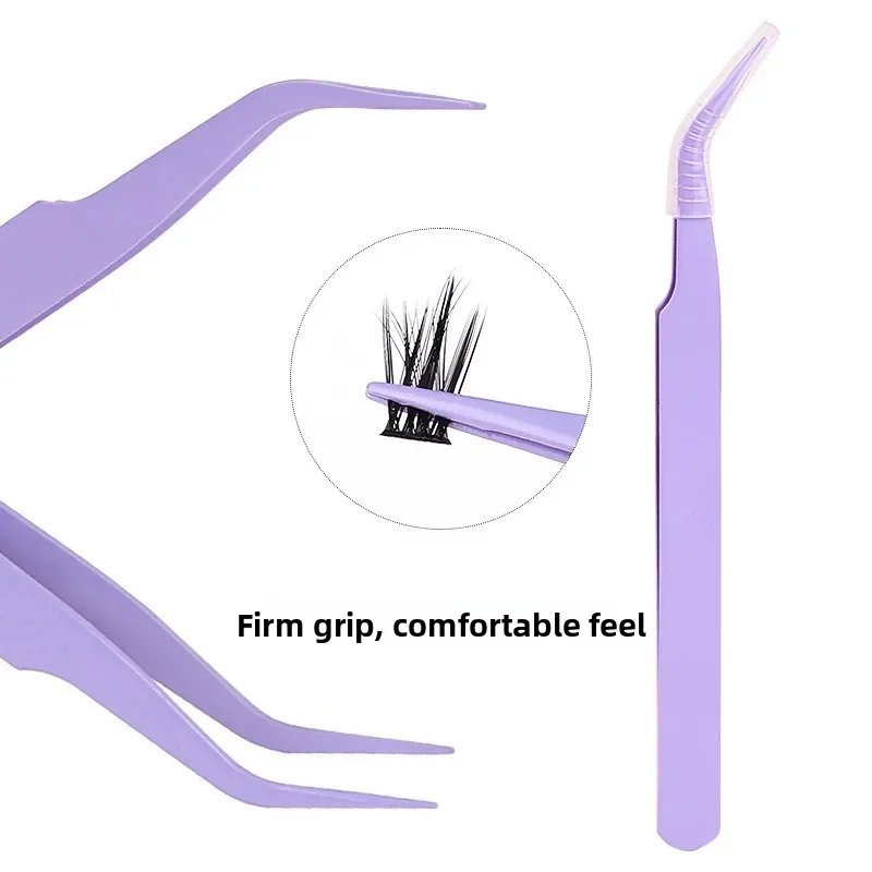 Pince à cils durable en acier inoxydable, pince à cils de greffage DIY, pince à cils légère segmentée