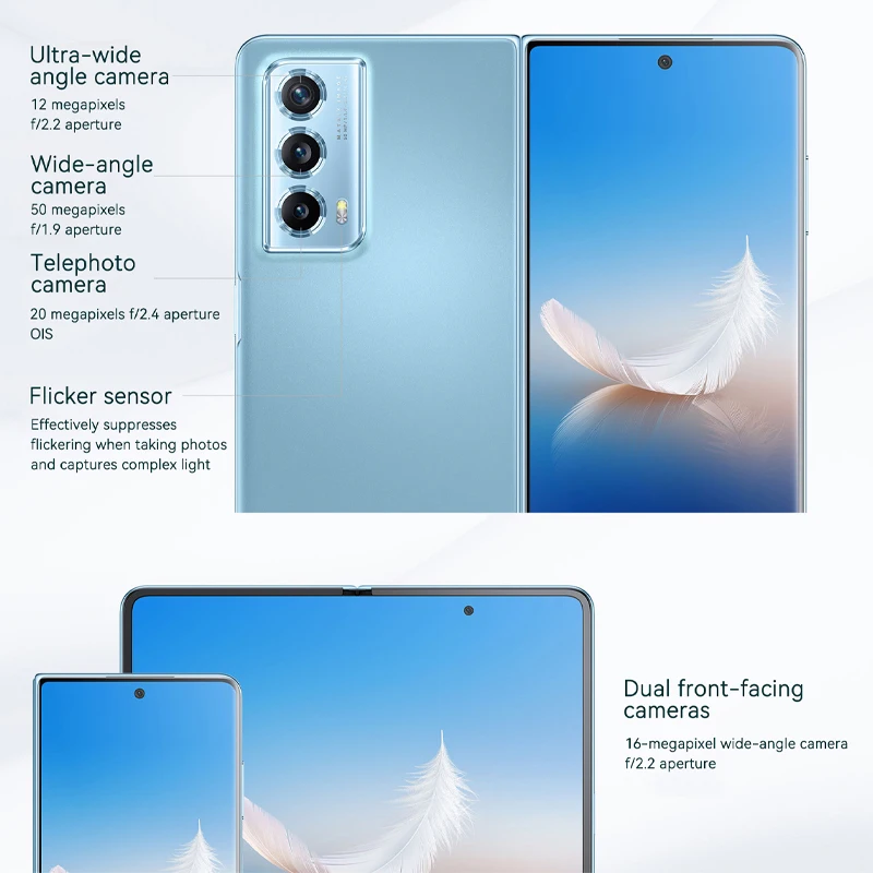 栄誉-MagicVs2折りたたみ式携帯電話,5g,snapdragon 8 plus,5000mahバッテリー,12GB, 16GB RAM, 256GB, 512GB ROM, Android, NFC,新規