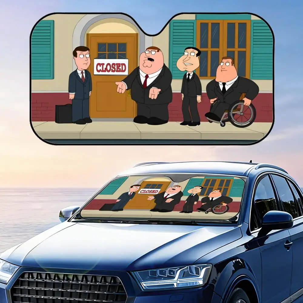 

Солнцезащитный козырек F-family Guy для автомобиля, складной, для лобового стекла, защита от УФ-излучения, отражающий, теплоизоляционный, многоразовый чехол