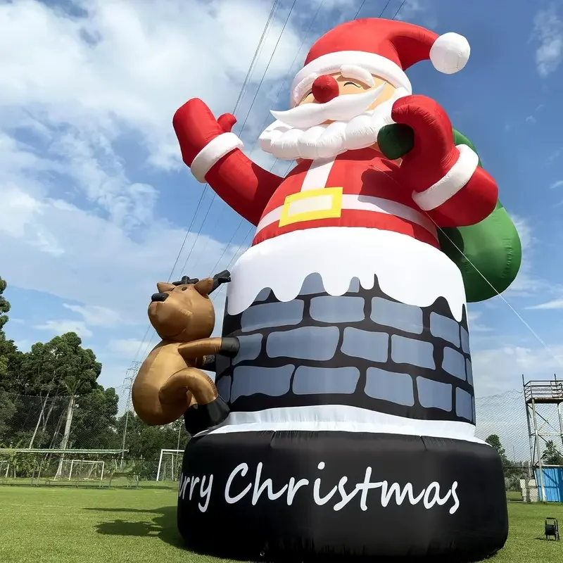 Décoration de Noël Gonflable en Plein Air, Père Noël, Renne, Événement, Fêtes, Tendance, 20 Pieds