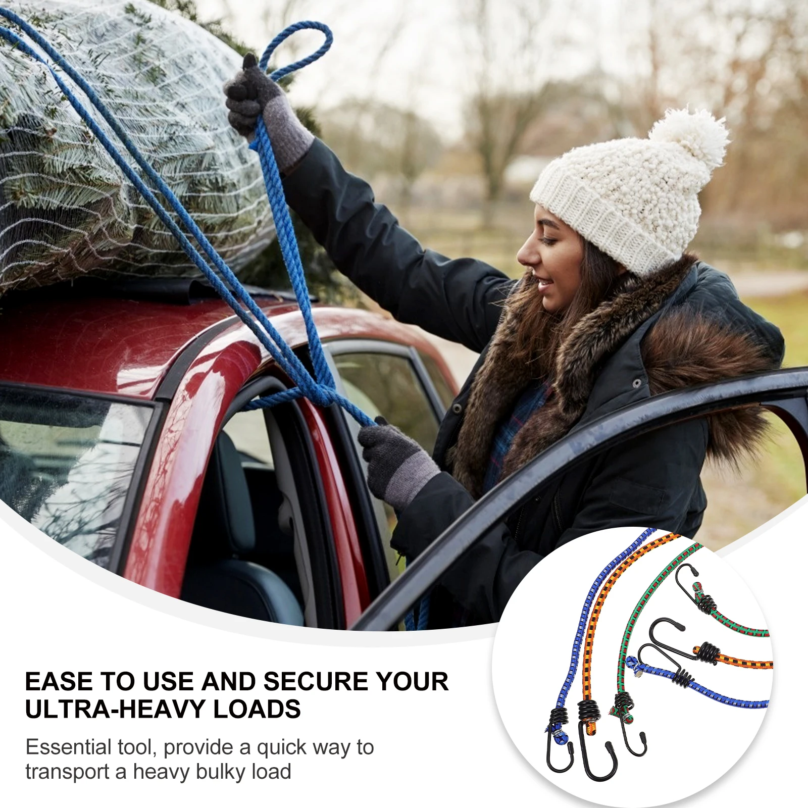 3 قطعة ركوب الأمتعة حبل الثقيلة مطاطا بنجي الحبل للدراجات النارية شاحنة بضائع التخييم التنزه الربط تحميل التعادل أسفل الأشرطة