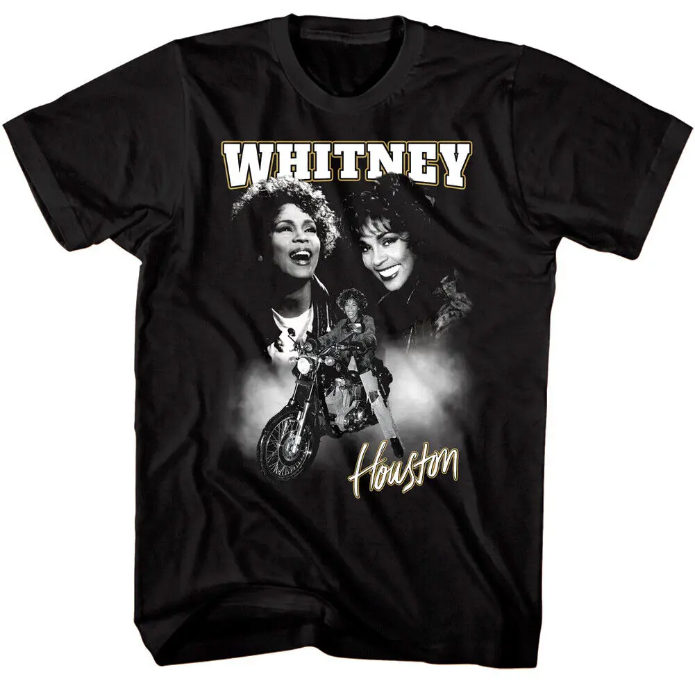 Whitney Houston Men's T Shirt The Voice on a Bike Official Montage Music Legend