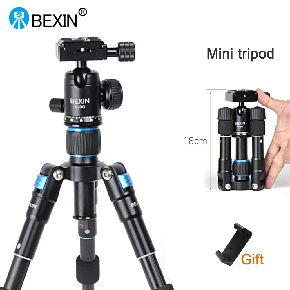 BEXIN MS08 Desktop Mini Tripod Portable for Phone Self-timer Live Tripod Camera Photography SLR  Tabletop Mini Ball Head Tripod