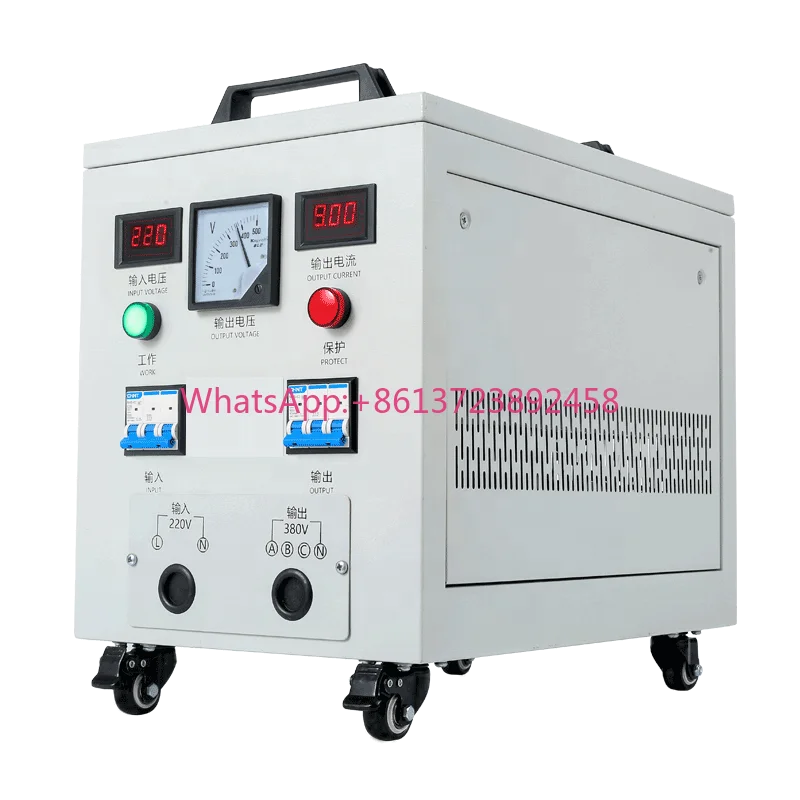 1 Phase 220v to 3 Phase 380v Phase  Converters Transformer 6kw 15kw