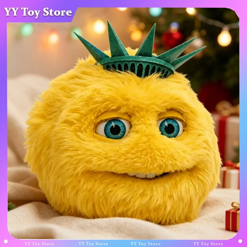 【In Stock】Liberty Yellow Fuzzy Plush Soft Stuffed Doll Cute Cartoon Fluffy Toy For Home Decor Adult Collectible Gift