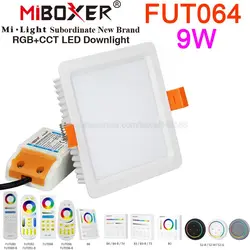 MiBoxer FUT064 9W RGB+CCT Square LED Downlight AC110V 220V LED Ceiling Spotlight 2.4G Wireless Control WiFi APP Voice Control