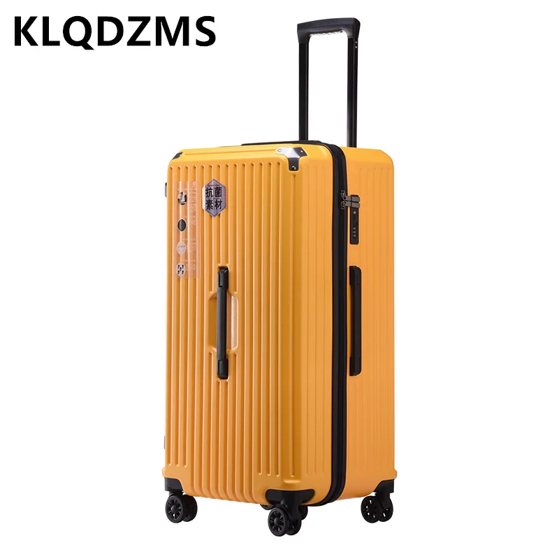 

KLQDZMS New Suitcase Thickened PC Large Capacity Trolley Case 24"26"28"30"32 Inch Women's Cart Type Travel Bag Rolling Luggage