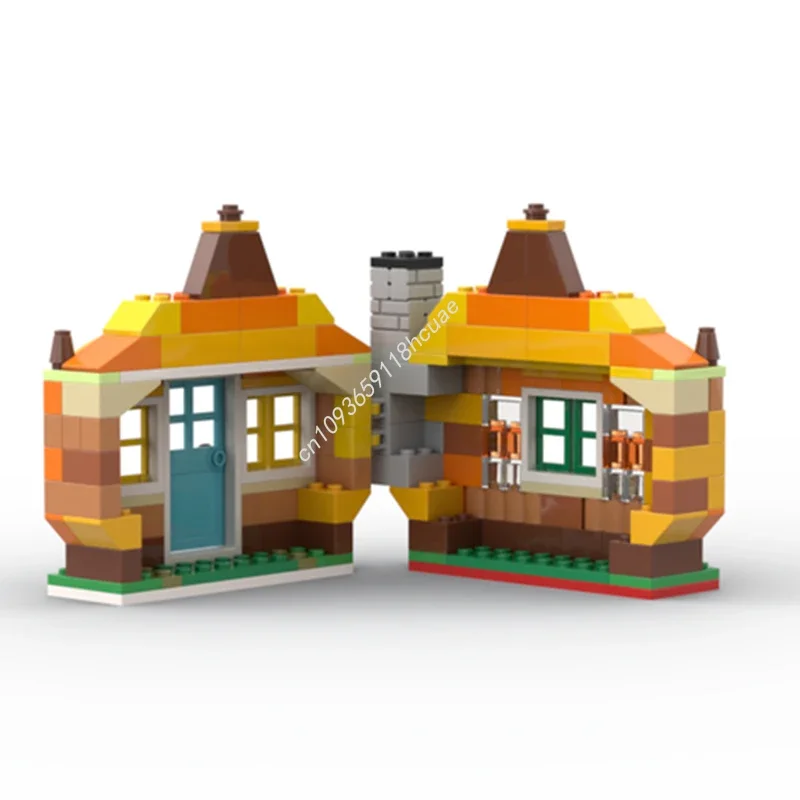 

198pcs MOC Pumpkin house Model Building blocks Brick Kids creative Assemble toys Architecture Christmas gifts