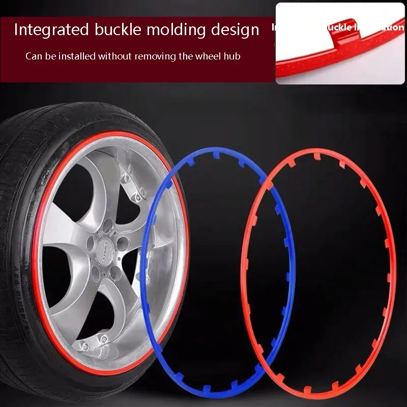 4PCS Car Vehicle Wheel Rims Protector Decor Strip Tire Guard Line Rubber Moulding Trim for Tesla Model 3 Y S X BENZ BMW AUDI VW