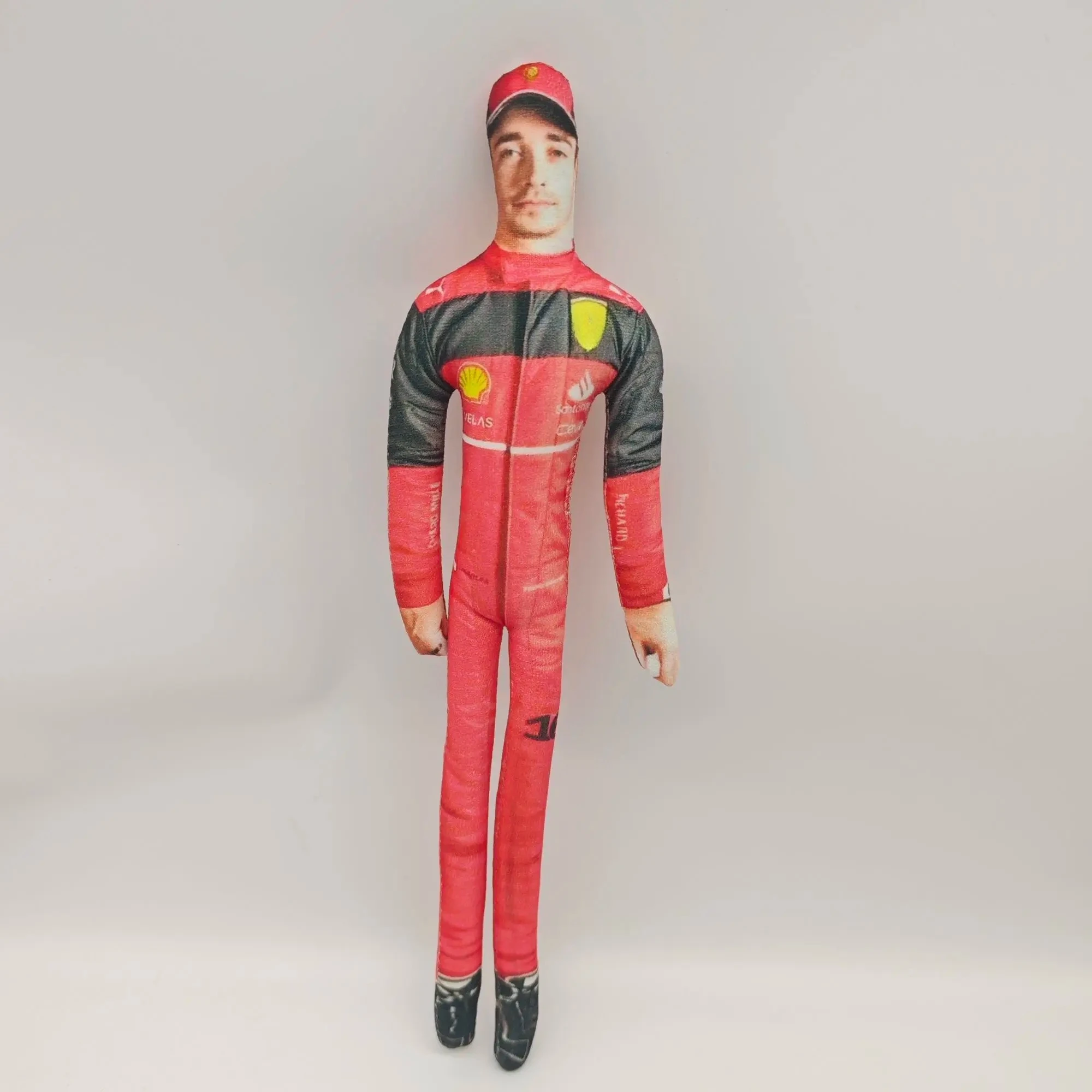 28cm Piastri George Carlos Sainz Rennfahrer Plüschtier Niedliches Kuscheltier mit Beweglichem Skelett für Auto Geschenk Schreibtisch-Dekoration – Detail 1