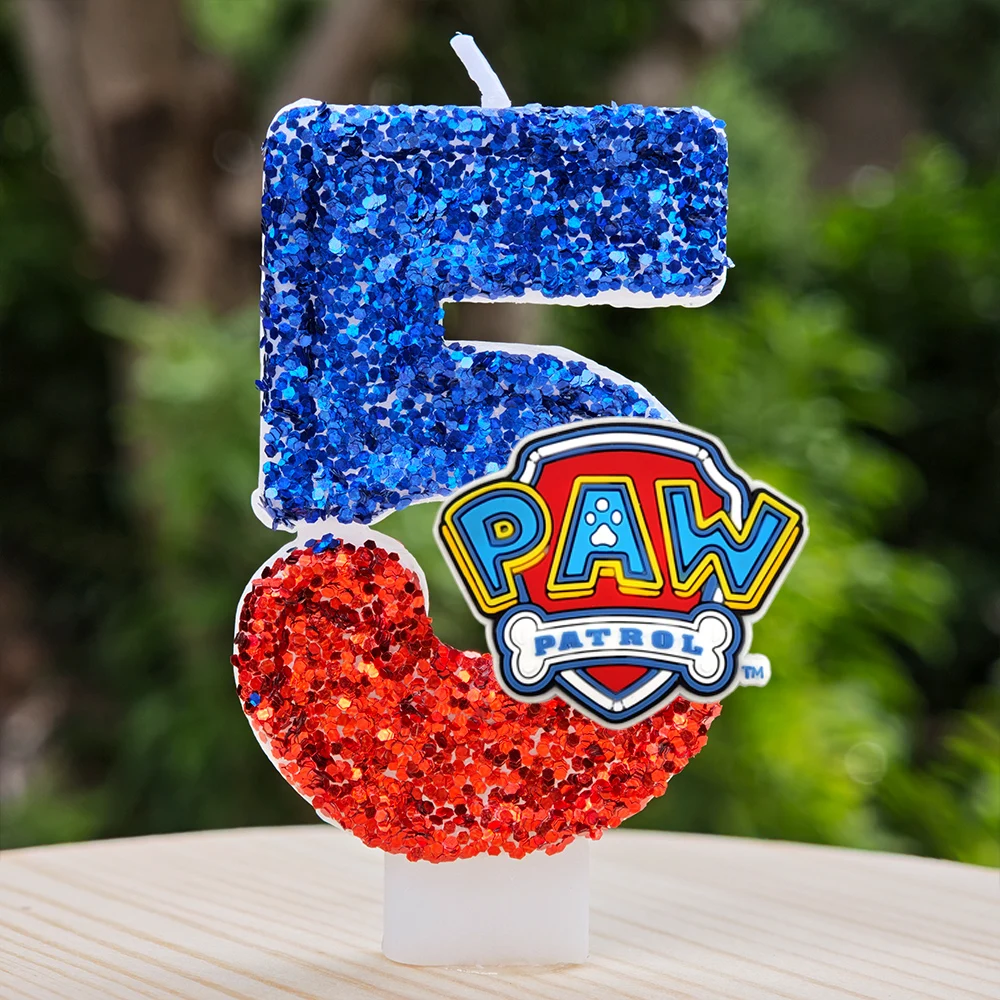 Paw Patrol Kerze 0-9 Zahlenkerze Paw Patrol Cartoon Charakter Party Kuchen Plug-in Geburtstagstorte Dekoration Babyparty Geschenk