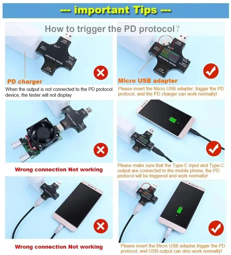 Type-C USB Tester DC Digital Voltmeter Amperimetor Voltage Current Meter Ammeter Detector Power Bank Charger Indicator