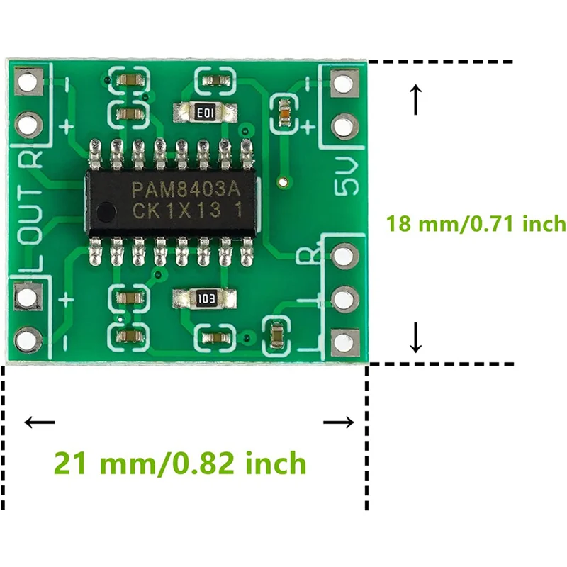 -A12R 40 قطعة PAM8403 وحدة سوبر مضخم رقمي صغير مجلس 2X3 واط فئة D الرقمية 2.5 فولت إلى 5 فولت مكبر كهربائي مجلس