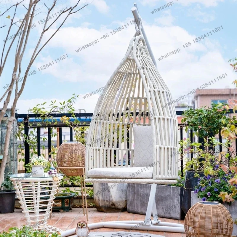 

Hanging chair Home balcony Garden courtyard Single swing Cradle chair Hanging basket