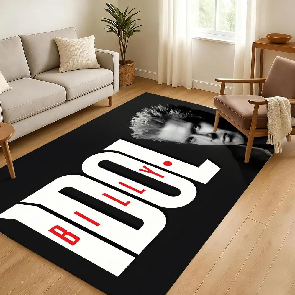 Singer B-Billy Idol Floor Mat Soft Thickened Absorbent Non-Slip Bedroom Living Room Door Mat Home Decor Flannel Rugs