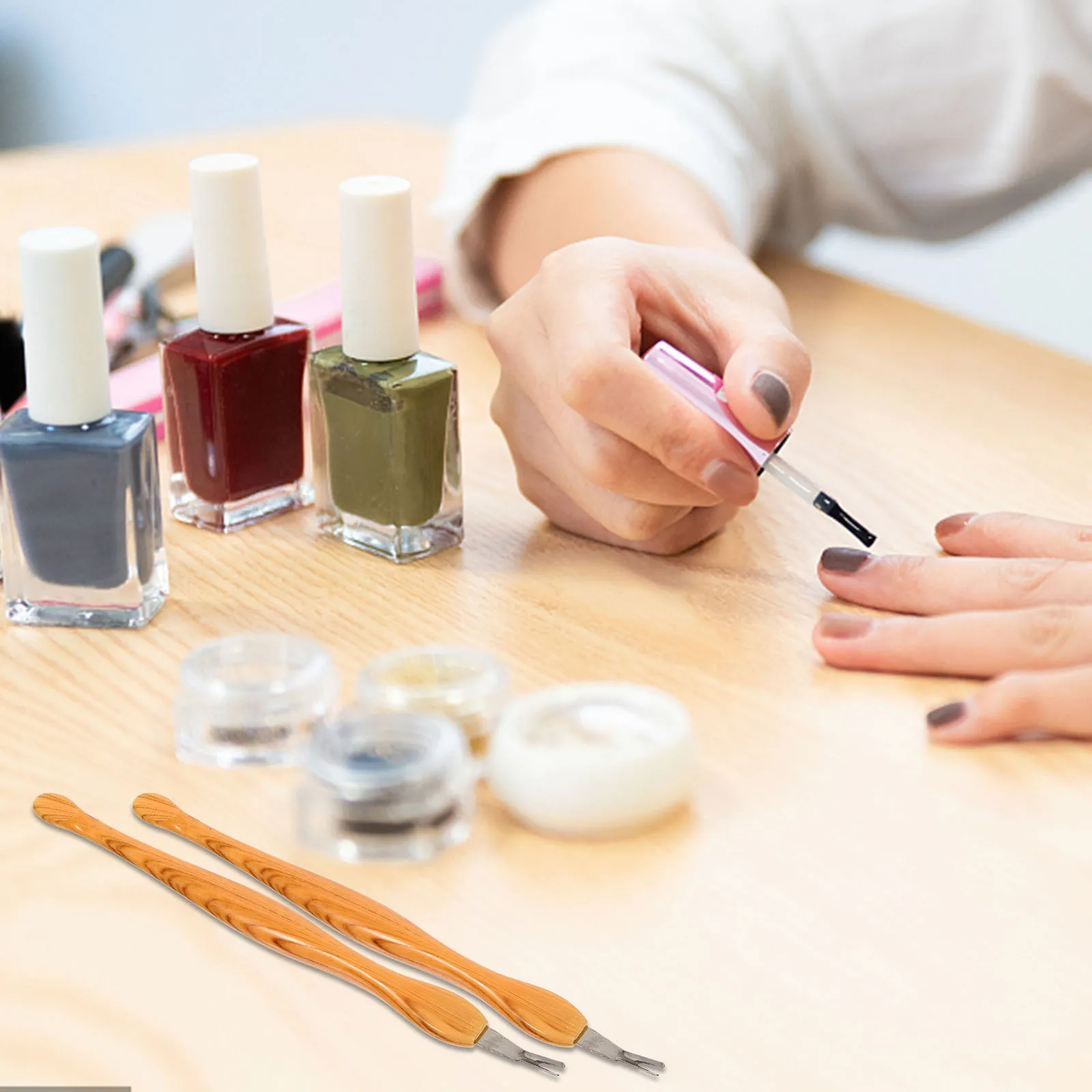 

10pcs Cuticle Pusher Tool Stainless Steel Remover Dead Skin Removal Lightweight Portable Manicure Tools Cuticle Remover Tool