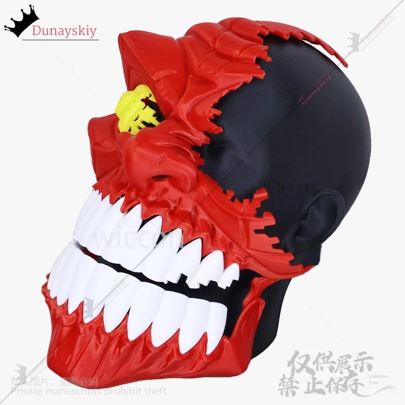 Anime Dandadan Turbo Granny Cosplay Costume 3D Printing Base Red Horror Mask Hard Plastic For Halloween Role-playing Customized