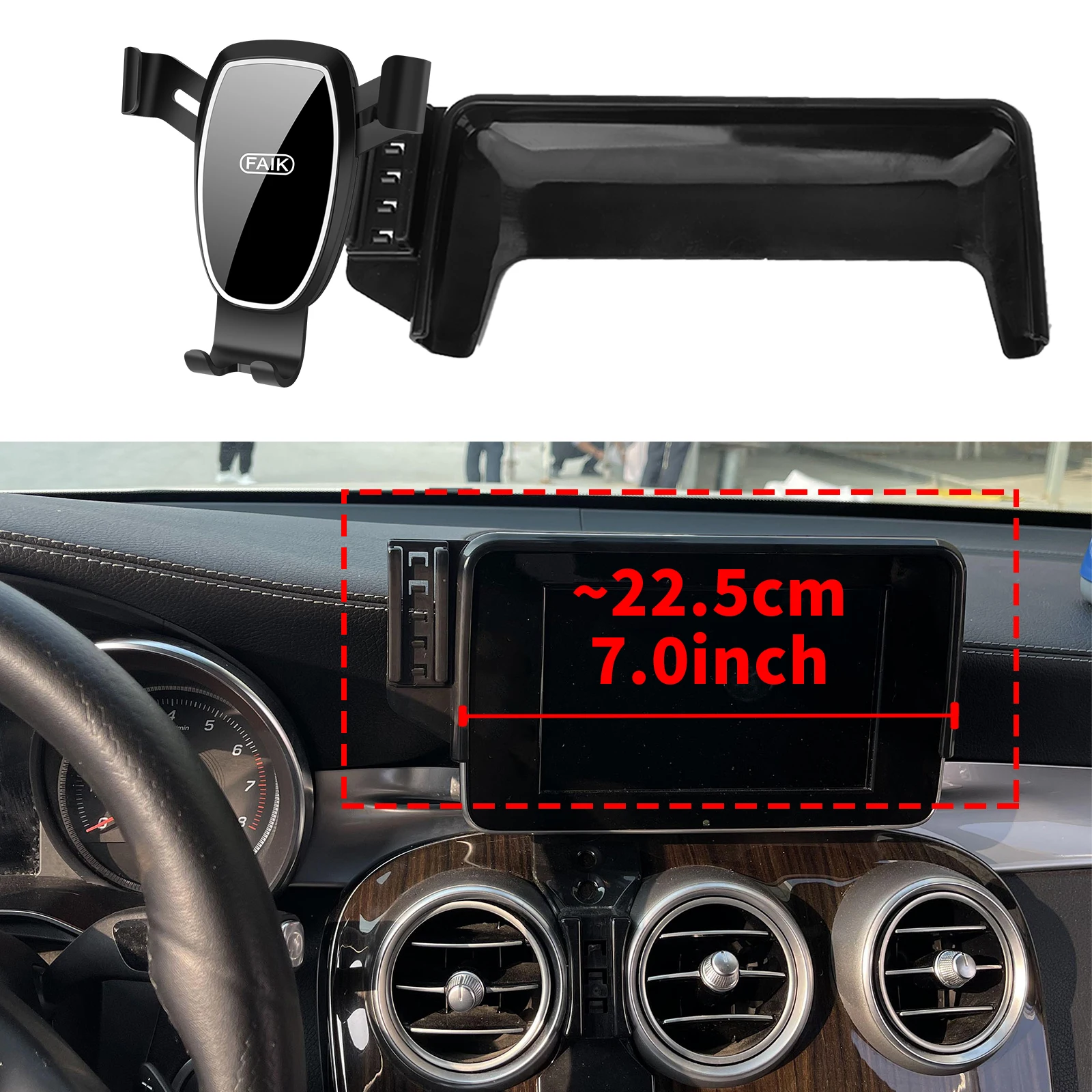 fit for Mercedes-Benz C-Class 2015-2018 (7.0in) W205 Navigation Bracke Screen Base Phone Holder Mount Car ​​accessoires