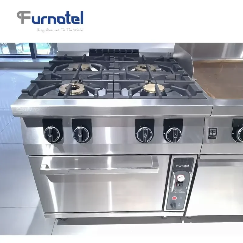 900 Luxe Series Stainless Steel Cooking Range with Oven Commerical