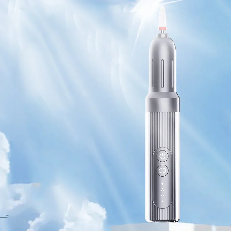 Trapano elettrico per unghie portatile ricaricabile in stile penna per uso domestico, smerigliatura delle unghie fai da te, lucidatura e smerigliatrice per unghie con pelle morta