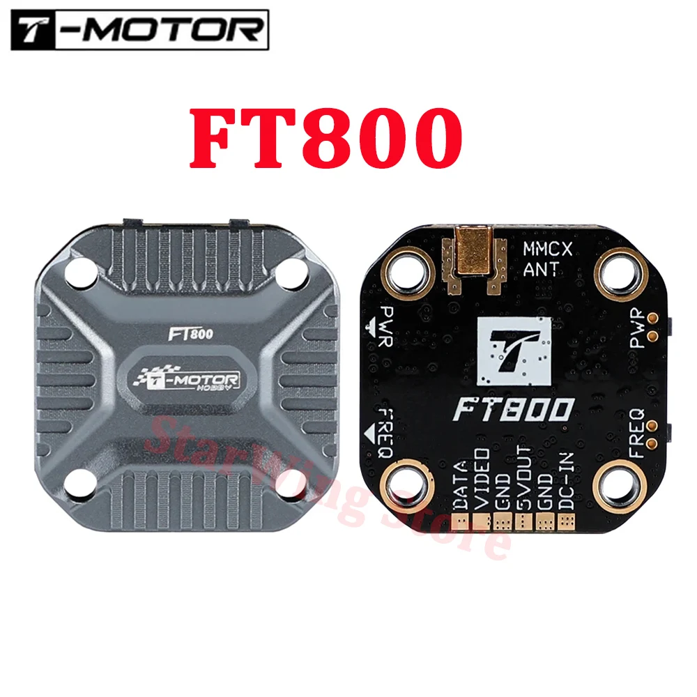 

T-Motor FT800 5.8G 48CH PitMode 25mW 200mW 500mW 800mW Adjustable SmartAudio FPV VTX 7-36V 20X20mm for FPV Freestyle Drones