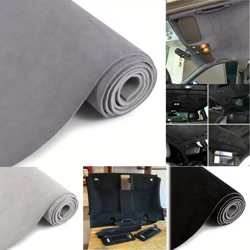 

Suede Headliner Fabric Foam Backing for Car Interior Trim Protect Aging Broken Faded DIY Replacement Roof Lining Cloth 250x150cm
