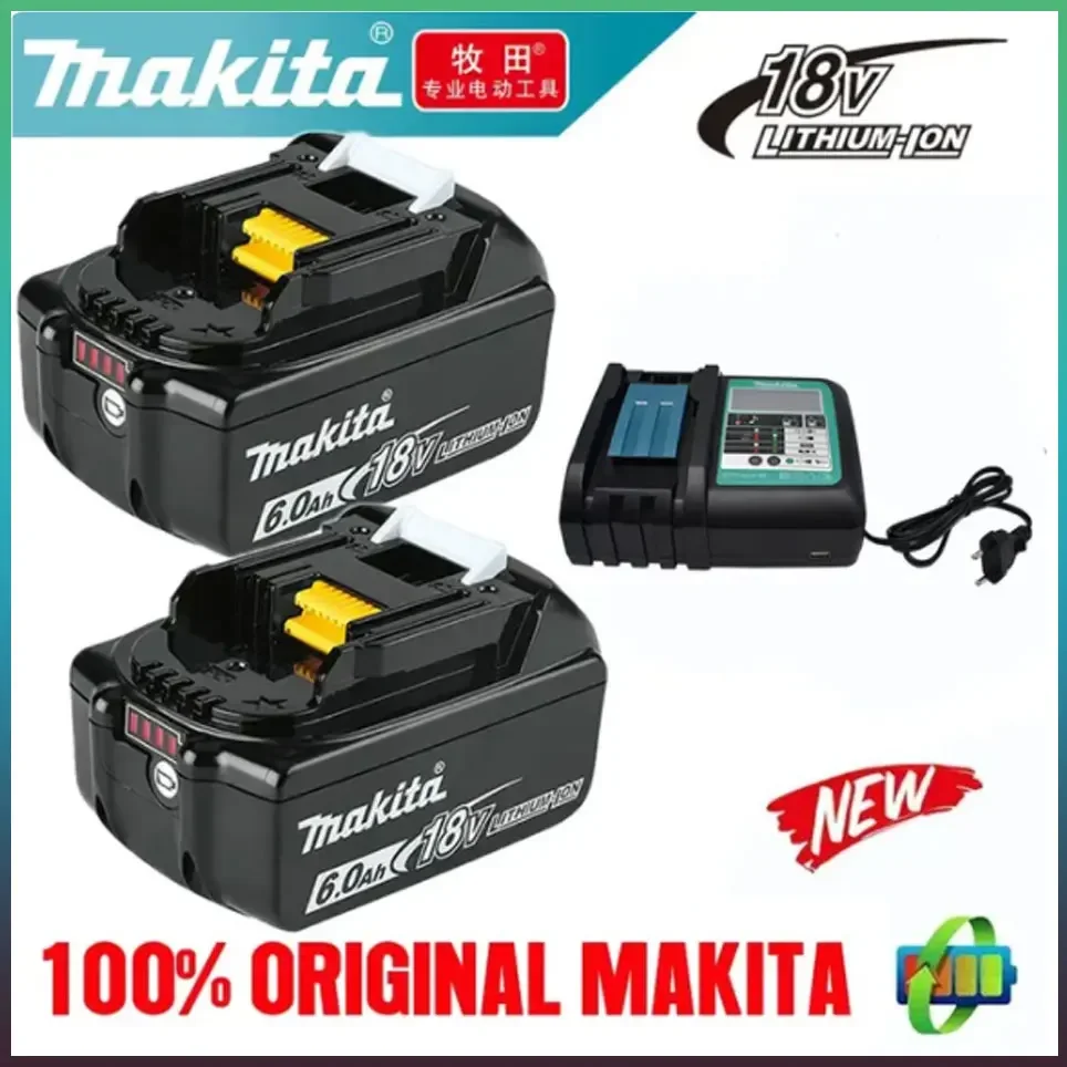 100% Original Makita 18V 6.0Ah Rechargeable Battery ,For Makita BL1830 BL1830B BL1840 BL1840B BL1850 BL1850B Power Tools Battery