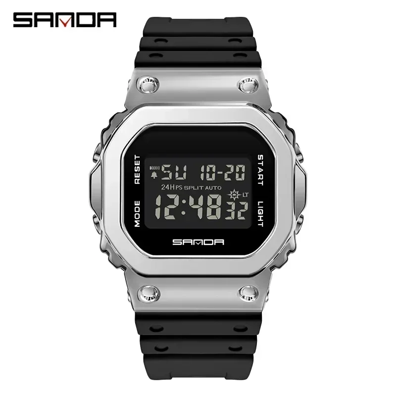 SANDA Digital Watch for Men	Waterproof Sports Whatches Military Quality Electronic Wristwatches Clock Women Fashion Couple Gifts