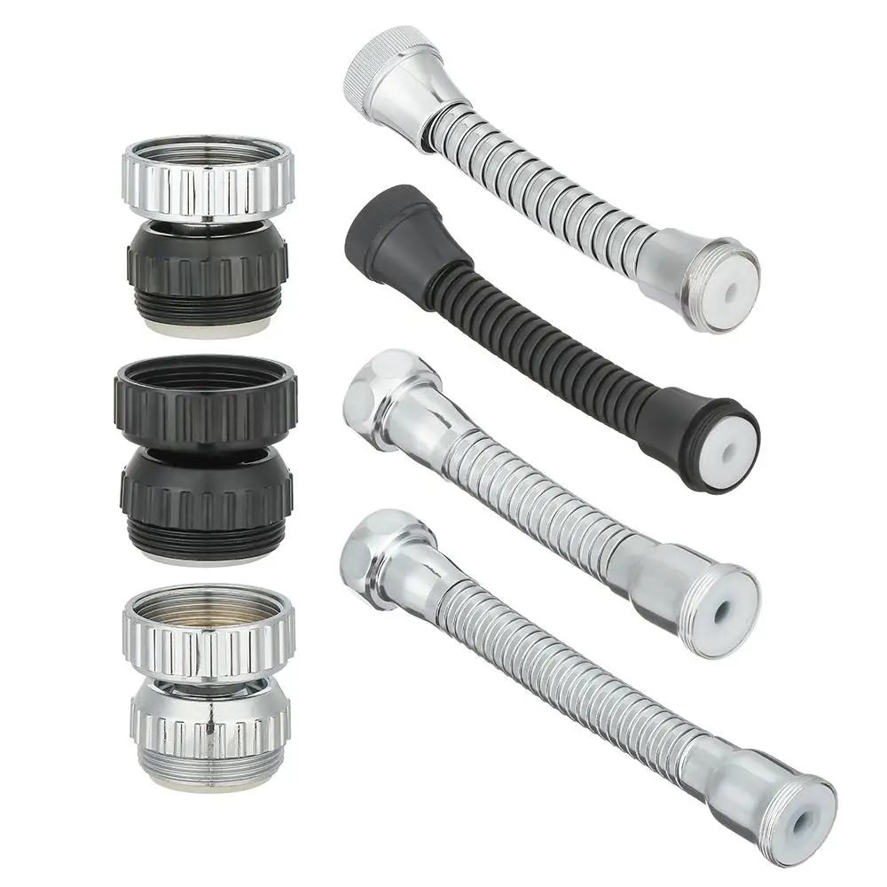 Stainless Steel Adjustment Faucet Accessories Kitchen Tap Extension Hose Faucet Tube Faucet Adapter Shower Hose