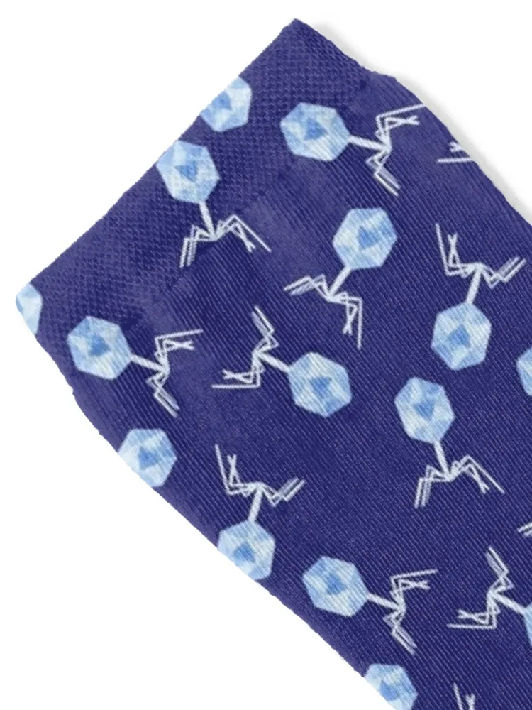 Calcetines con estampado de Bacteriophages para mujer, medias con estampado de acuarela, ideal para regalo