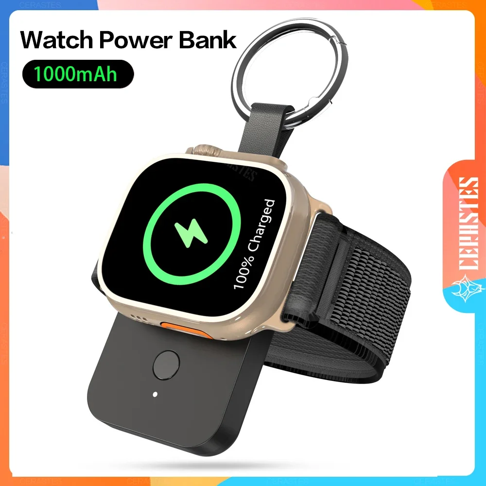 

Зарядное устройство для Apple Watch Ultra 8 7, портативное магнитное зарядное устройство для iWatch, зарядное устройство для Apple Watch 6 5 4 3 SE Series, зарядное устройство с портом USB-C