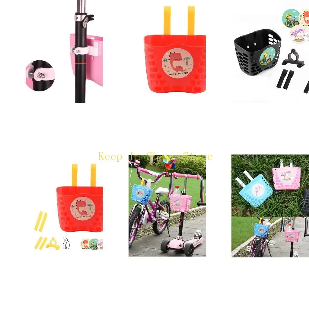 

U1JC Регулируемая корзина для велосипеда, руль для велосипеда, корзина для хранения велосипедов с застежкой-ремнем, пластиковая