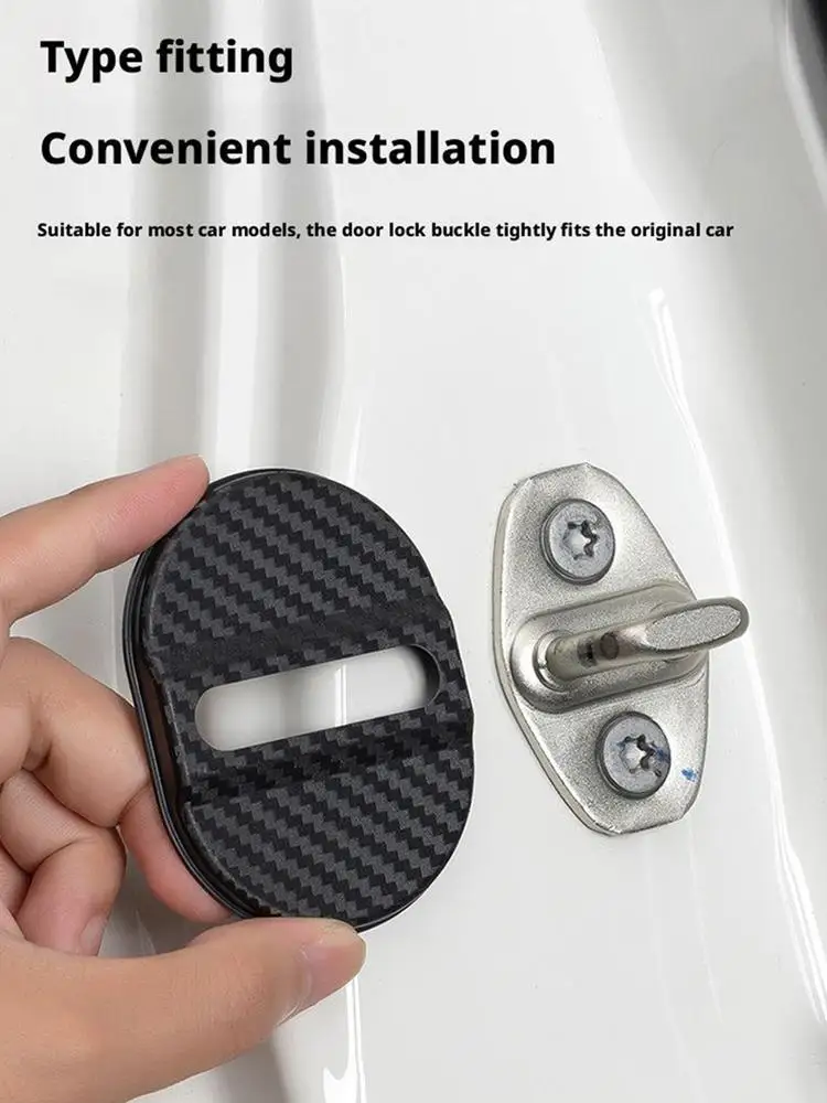 Protecteur universel de serrure de porte de voiture, 4 pièces, accessoires décoratifs auto-adhésifs, couvercle antirouille pour serrure de porte de voiture