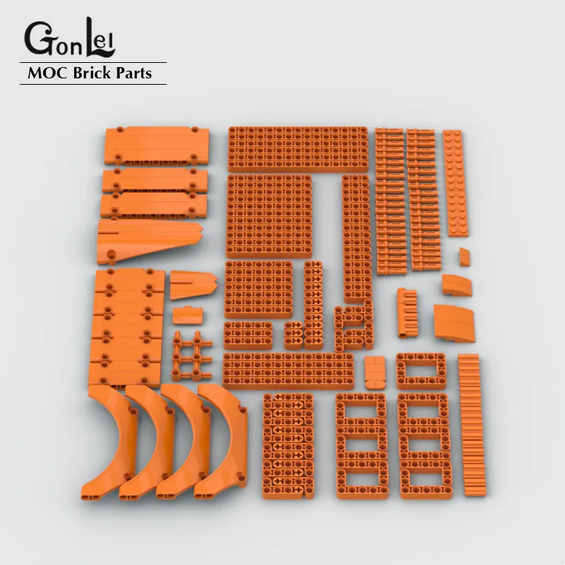 Technical Axle Pin Connector Beams Panel Fairing Car 71709 42545 Mudguard Arched Slope Curved Tile Bricks for 42126 F-150 Raptor