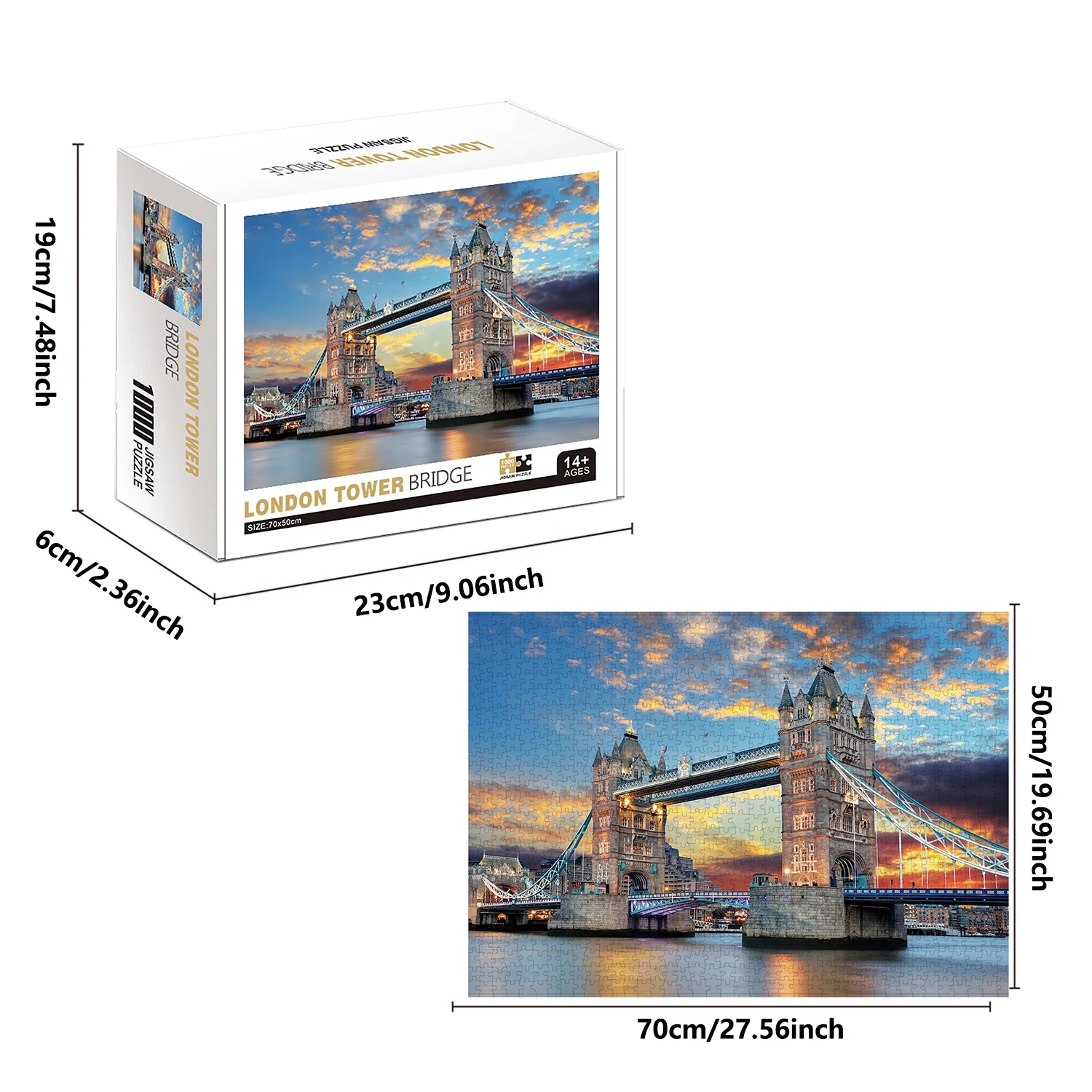 1000 Stück London Bridge Puzzles, Erwachsene Teenager Kinder Spielzeug Geschenk pädagogische intellektuelle Dekompression Spaß Familien spiel