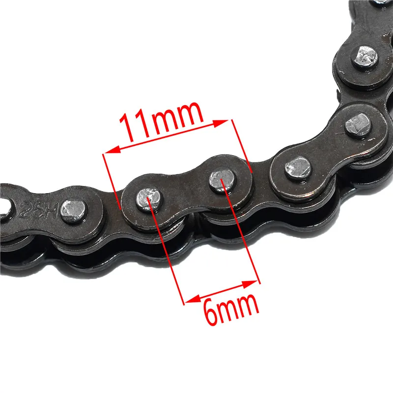 25H chain with Spare Master Link 47cc 49cc 2 Stroke Engine ATV Quad Go Kart Dirt Pocket Mini Motor Bike Motorcycle 144