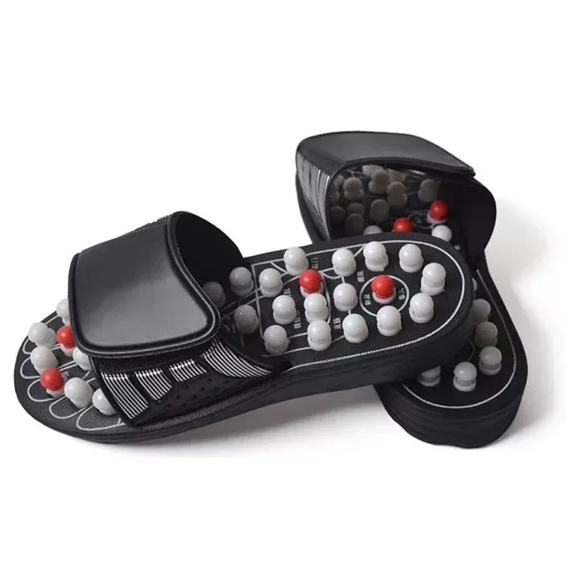 Pantoufles de massage plates imperméables pour hommes et femmes, chaussures non ald, chaussures de rérolologie des pieds, point d'acupuncture