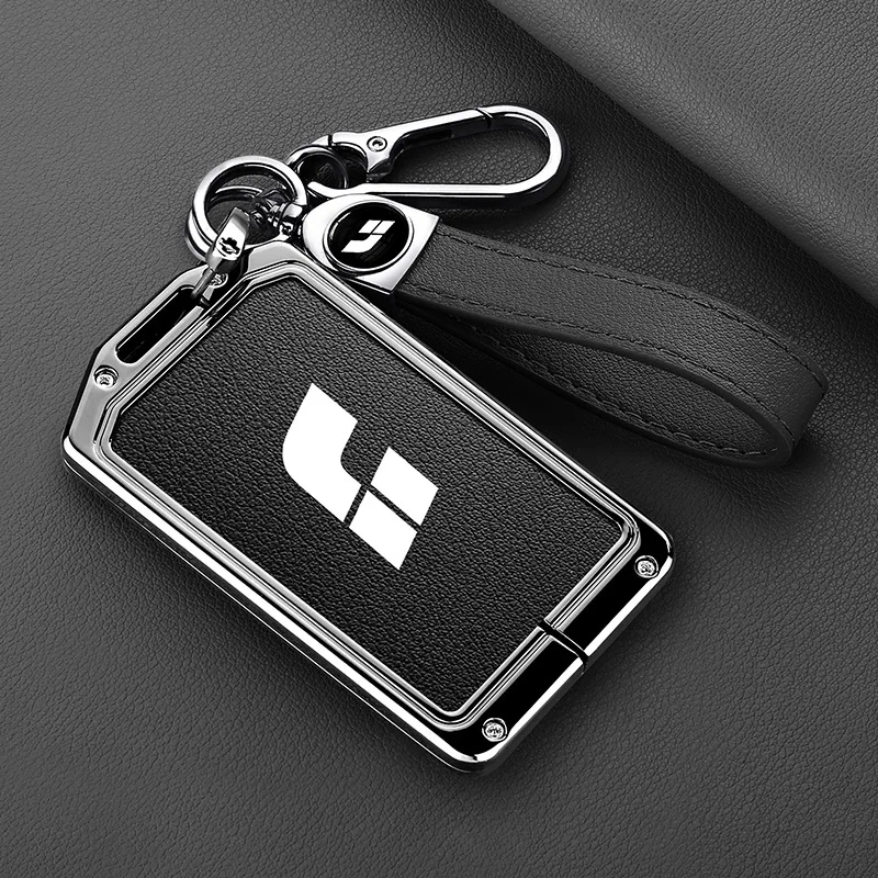 Premium Zinc Alloy Card Key Cover Case for Li Auto L9/L7/ONE/L8 - Protective Key Fob Shell Key Bag Chain