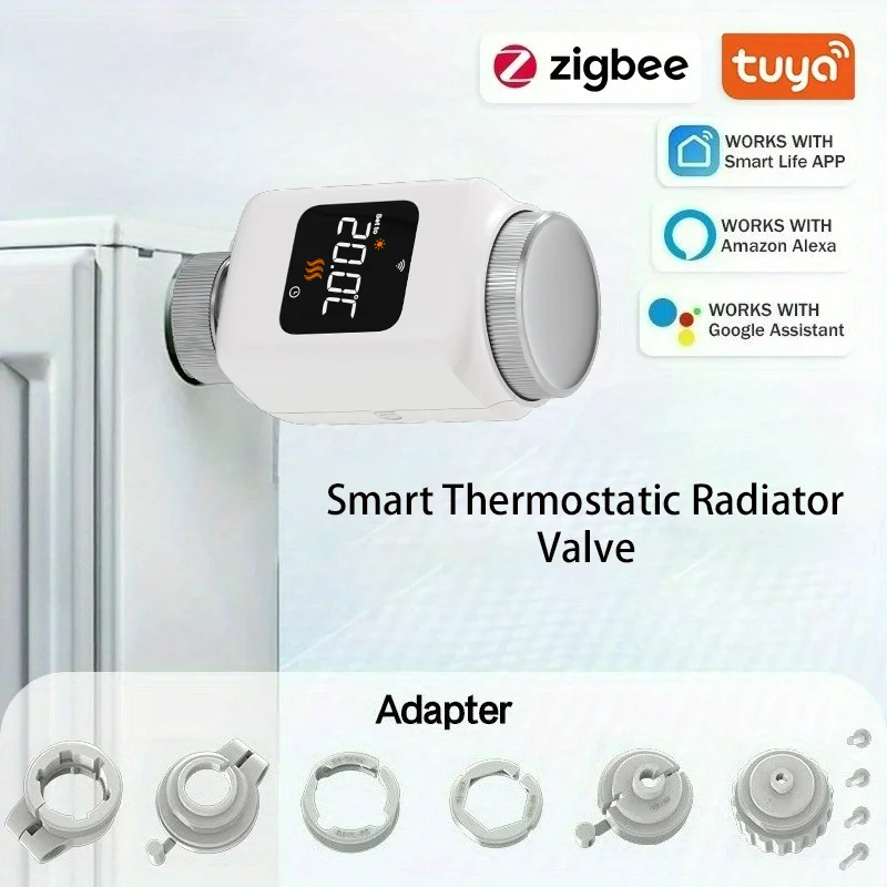 

Tuya Zigbee Thermostat Smart Home Products Radiator Thermostatic Valve Smart Life Remote Control Home Automation System