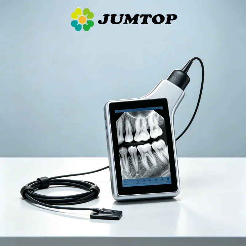 JUMTOP Dental X Ray Sensor with Monitor Screen for Real-time Image Display, Intra Oral RVG Digital HD Sensor