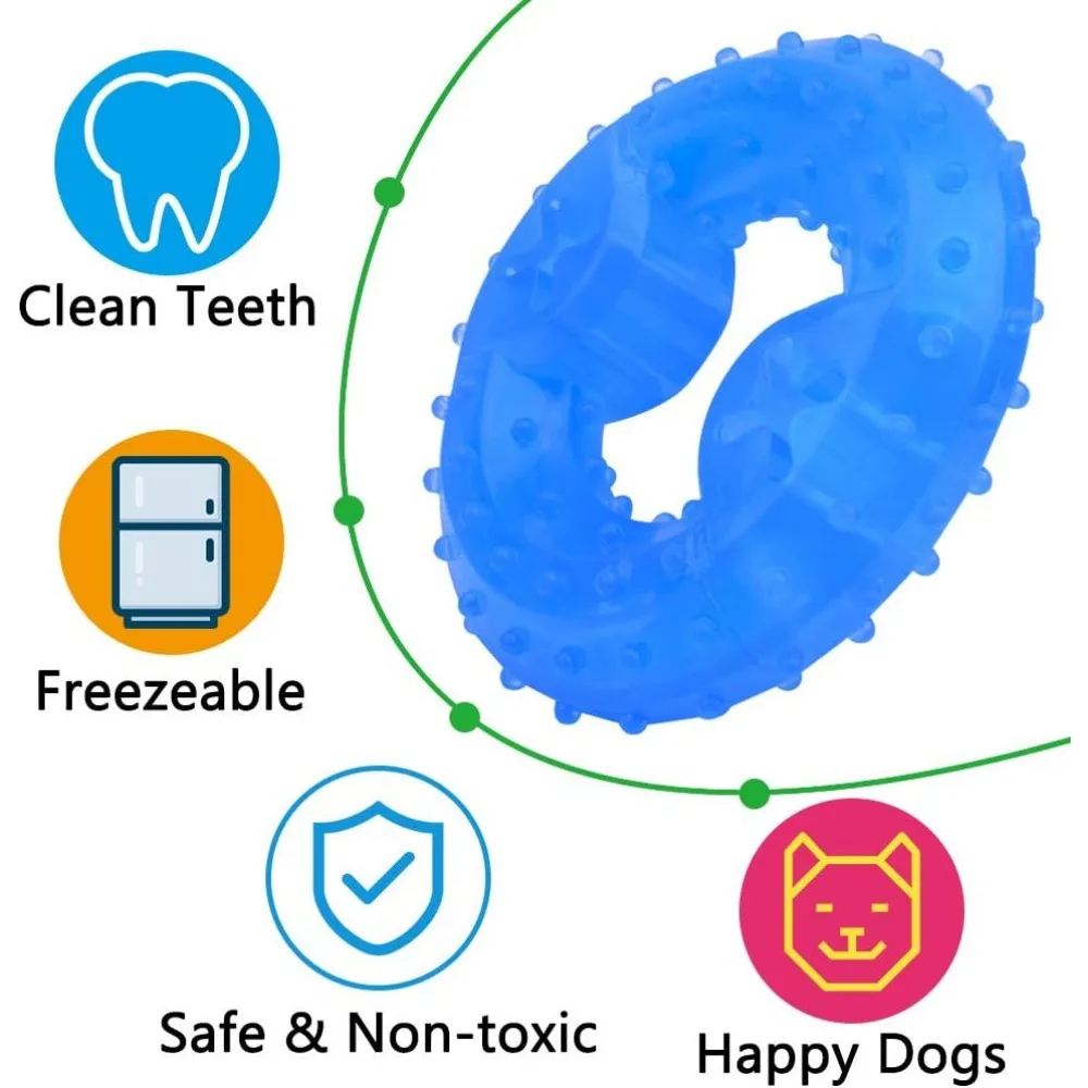 Pet Ice Hoop, with Tough Durable and Relieve Boredom and Relieve Stress Dog Cooling Toy for Puppies