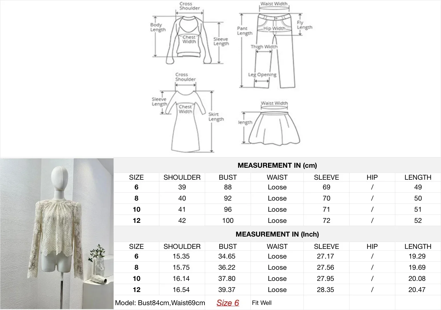 Dames Kanten Patchwork Doorzichtige Tops Onregelmatige Zoom Lange Mouw Opstaande Kraag Diamanten Haak Bloemenblouse 2024 Nieuw Ontwerp