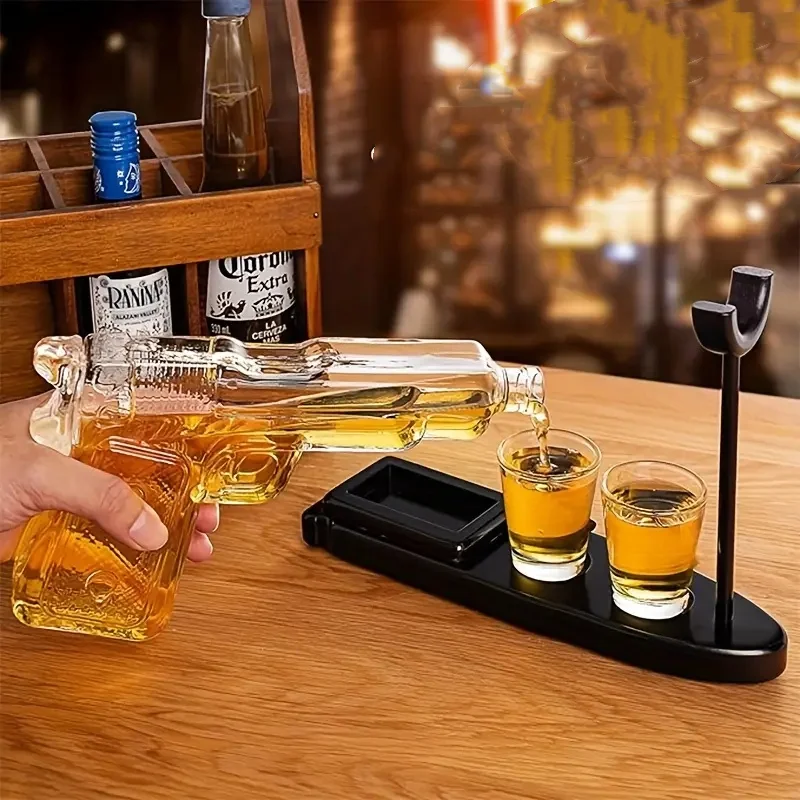 مجموعة مكونة من 230 مل/7.78 أونصة طقم ويسكي صحوة وخلاط، مع نظارين ويسكي سعة 50 مل/1.69 أونصة، أفضل هدية للرجال والآباء #4