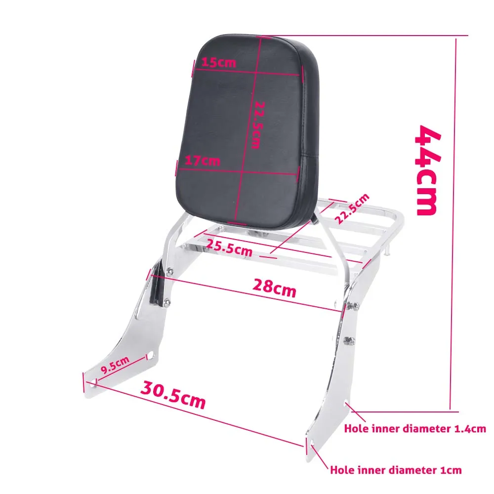 For Honda Shadow VT1100 1995 1996 1997 1998 1999 2000 2001 2002 2003 2004 2005 Motorcycle backrest luggage rack