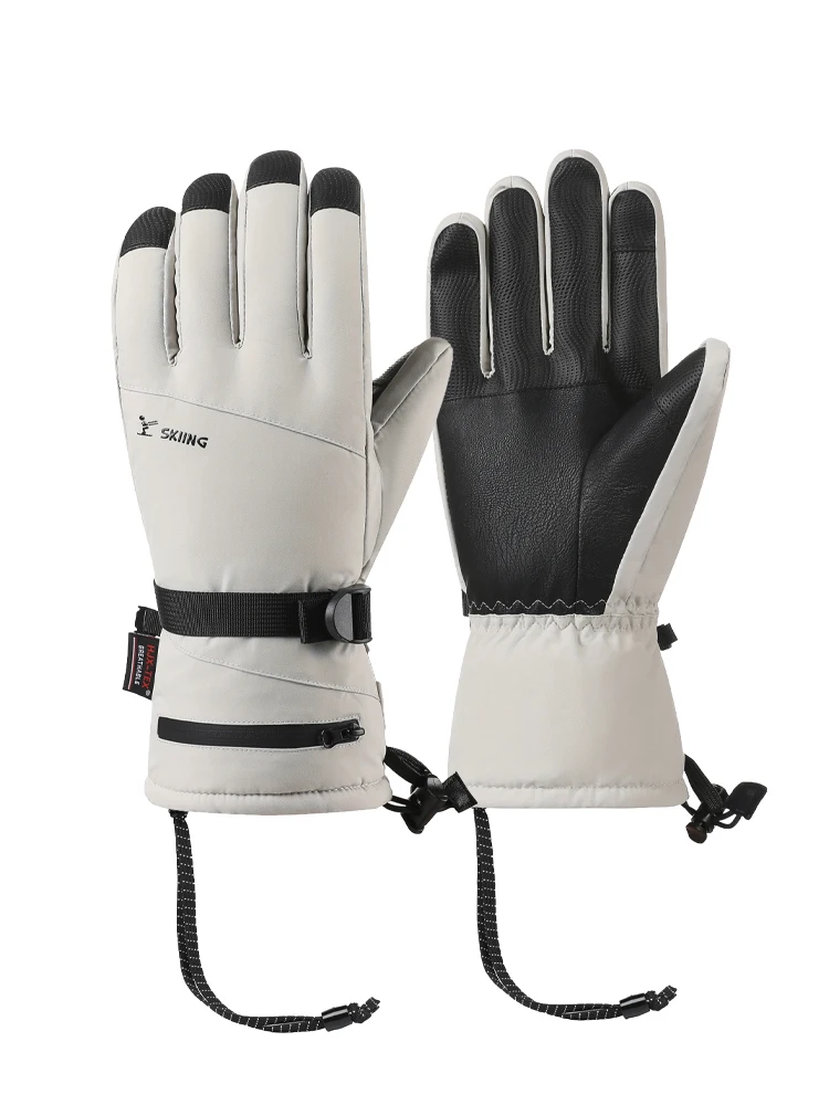 AliExpress Ski gloves for men, winter, cold, windproof, waterproof, women, warm riding, electric bike, thick velvet gloves