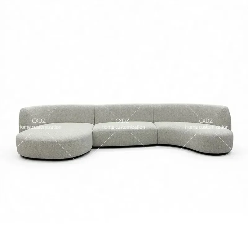 French Cream Style OZE Fabric Sofa Modular Living Room Furniture High End Custom Sectional Couch for Home Hotel Decoration