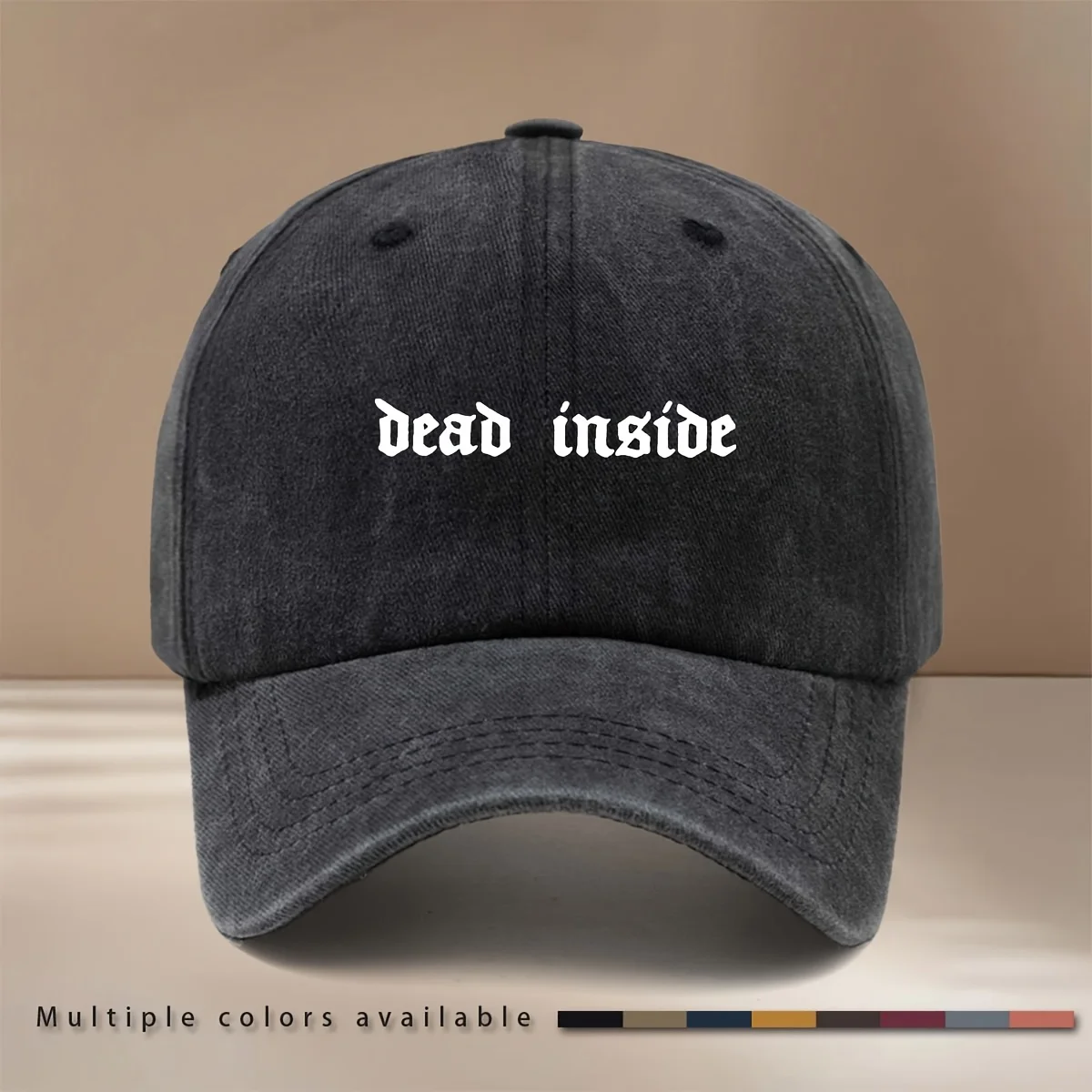 This Is a Baseball Cap Featuring a Dead Inside Design, Stylish And Adjustable in Size, Suitable for Both Men And Women. It'S Lig